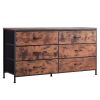 VEVOR 6 Drawer Dresser, Tall Chest Organizer Drawer Dresser, TV Stand with Storage, Closet Storage Drawers with Sturdy Steel Frame