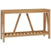 Farmhouse Console Table with Storage Shelf, Rustic Sofa Table with Anti-tipper for Living Room, Bedroom and Entryway, Brown