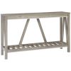 Farmhouse Console Table Gray Storage Shelf Rustic Sofa Table Anti-tipper Living Room Entryway