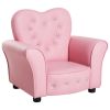 Pink Princess Toddler Sofa Chair Tufted Upholstered with Diamond Decor Luxury Couch for Kids