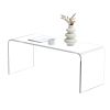 Acrylic Coffee Table, 39.25" Long 15mm Thick Rectangle Tea Table for Living Room, Clear