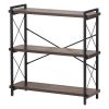 VEVOR Metal Bookshelf, 3-Tier Industrial Bookshelf, Small Rustic Storage Display Bookcase with Open Shelves