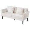 VEVOR Loveseat Sofa, 69-Inch Small Sofa Couch for Living Room, Velvet Fabric 2-Seats Couch with Sinuous Spring, Soft Cushions and Sturdy Frame