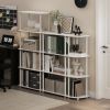 Turn-N-Tube 5-Tier Multipurpose Shelf Display Rack in White/White