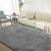 6ft x 9ft Rugs for Living Room,Grey Fluffy Carpet Large Fuzzy Plush Shag Comfy Soft, Non-Slip Indoor Floor Carpet,Room,Bedroom,Playroom