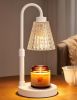 White Crystal Candle Warmer Lamp with Timer, Dimmable Candle Warmer for Jar Candles, Height Adjustable Wax Melts Warmer, Birthday Gifts for Women Mom