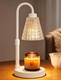 White Crystal Candle Warmer Lamp with Timer, Dimmable Candle Warmer for Jar Candles, Height Adjustable Wax Melts Warmer, Birthday Gifts for Women Mom