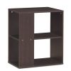 3-Tier End Table with Open Storage and Foot Pads