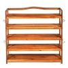 5-Tier Wood Large Shoe Rack Holds up 12-18 Pairs