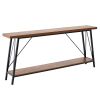 VEVOR Narrow Console Sofa Table, 70.9 inches Behind Couch Table, 2-Tier Long Entryway Table and Skinny Hallway Table