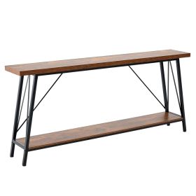 VEVOR Narrow Console Sofa Table, 70.9 inches Behind Couch Table, 2-Tier Long Entryway Table and Skinny Hallway Table