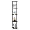 11.6"W x 11.6"D x 57.7"H 5-Shelf Decorative Shelves, Black