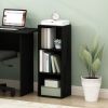 PASIR 3-Tier Open Shelves Bookshelf 9 x 12 x 32 in Darkwood