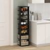Compact 9-Tier Vertical Space Saving Free Standing Corner Shelf, Display Rack, Espresso