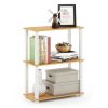 23.6"W x 11.4"D x 29.5"H 3-Shelf Freestanding Shelving Unit, Beech and White