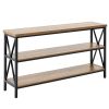 VEVOR Narrow Console Sofa Table, 55.1 inches Behind Couch Table, 3-Tier Long Entryway Table and Skinny Hallway Table