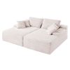 VEVOR 82.7-Inch Oversized Double Chaise Lounge, Corduroy Fabric Sectional Sofa