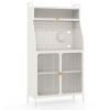 5-Tier Metal Baker's Rack with See-through Flip-up Door and Pegboard