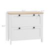 White Lateral File Cabinet 2 Drawer with Adjustable Hanging Bar for A4 Letter Legal Size