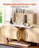 VEVOR Narrow Console Sofa Table, 39.4 inches Behind Couch Table, 1-Tier Long Entryway Table and Skinny Hallway Table