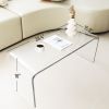Acrylic Coffee Table, 39.25" Long 15mm Thick Rectangle Tea Table for Living Room, Clear