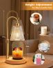 Wood Color& Clear Candle Warmer Lamp with Timer, Dimmable Candle Warmer for Jar Candles, Height Adjustable Wax Melts Warmer