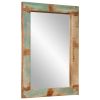 Mirror Mixed color finish Solid reclaimed wood, glass 27.6x19.7 in