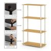 Turn-N-Tube Multipurpose 23.6 W x 11.6 D x 43.3 H 4-Shelf Freestanding Shelves, Blonde Maple and White