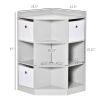 Children's Storage Organizer, Wooden Dresser Cabinet with Drawer and Bookshelf for Stylish Bedroom Decor,Gray