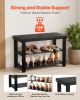 VEVOR Shoe Rack Bench, 3-Tier Bamboo Entryway Bench, Shoe Storage Organizer Holds Up to 286 lbs, 27.6 x 11.3 x 17.8 Inches, for Front Door, Hallway