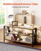 VEVOR Narrow Console Sofa Table, 55.1 inches Behind Couch Table, 3-Tier Long Entryway Table and Skinny Hallway Table