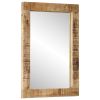 Mirror Natural Wood Solid Mango Wood, Glass 27.6x19.7 in Durable
