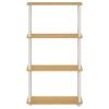 Turn-N-Tube Multipurpose 23.6 W x 11.6 D x 43.3 H 4-Shelf Freestanding Shelves, Blonde Maple and White
