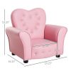 Pink Princess Toddler Sofa Chair Tufted Upholstered with Diamond Decor Luxury Couch for Kids