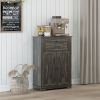 Sideboard Buffet Storage Cabinet, Small Free Standing Cabinet with Doors and Drawer for Kitchen, Living room, Dark Brown