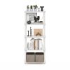 Turn-N-Tube 5-Tier Multipurpose Shelf Display Rack in White/White