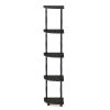 11.6"W x 11.6"D x 57.7"H 5-Shelf Decorative Shelves, Black