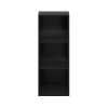 PASIR 3-Tier Open Shelves Bookshelf 9 x 12 x 32 in Darkwood