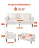 VEVOR Loveseat Sofa, 69-Inch Small Sofa Couch for Living Room, Velvet Fabric 2-Seats Couch with Sinuous Spring, Soft Cushions and Sturdy Frame