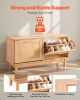 VEVOR Entryway Shoe Bench, 39.4 x 11.8 x 20.9 Inch Rattan-Like Shoes Bench with 2 Flip Drawers