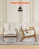 VEVOR Accent Chair, Mid Century Modern Armchair with Solid Wood Frame and Non-Slip Legs