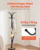 VEVOR Freestanding Coat Rack, Metal Coats Rack Stand with Umbrella Holder, Stable Marble Base & 14 Hooks, Hall Coat Tree for Entryway, Bedroom