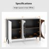 Sideboard Cabinet with Tempered Glass Door for Living Room Dining Room Kitchen