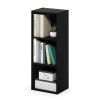 PASIR 3-Tier Open Shelves Bookshelf 9 x 12 x 32 in Darkwood