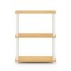 23.6"W x 11.4"D x 29.5"H 3-Shelf Freestanding Shelving Unit, Beech and White