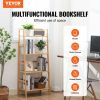 VEVOR 4-Tier Bamboo Ladder Shelf, Trapezoid Open Bookcase, Display Storage Rack Organizer, Freestanding Flower Plant Stand