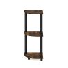 Turn-N-Tube 3-Tier Corner Display Rack Multipurpose Shelving Unit, Amber Pine/Black