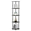 11.6"W x 11.6"D x 57.7"H 5-Shelf Decorative Shelves, Black
