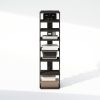 Compact 8-Tier Vertical Space Saving Free Standing Corner Shelf, Display Rack, Espresso