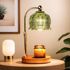 Fragrance Candle Warmer Lamp, Electric Candle Warmer with Timer & Dimmer, Mom Christmas Birthday Gifts for Women (Color: Justable Green)